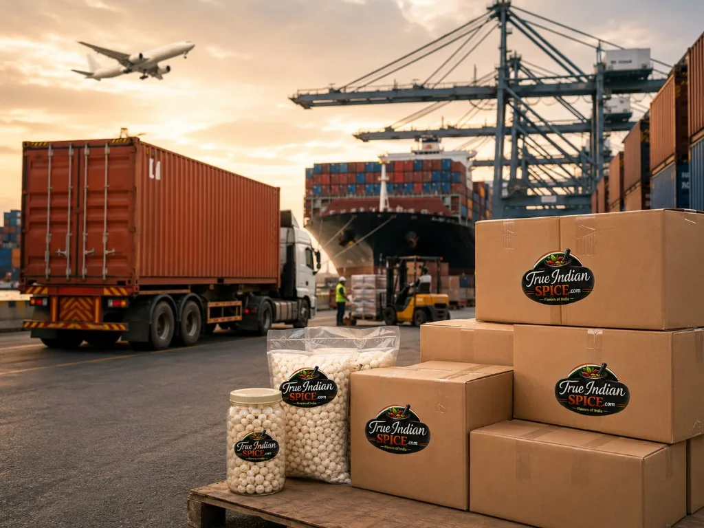 Makhana Fox Nuts export shipping and logistics coordination